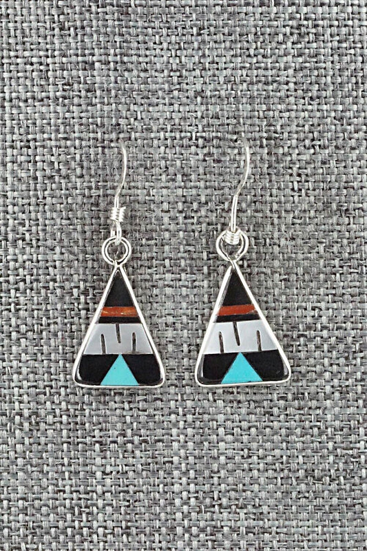 Multi Stone & Sterling Silver Earrings - Rhianna Kallestewa