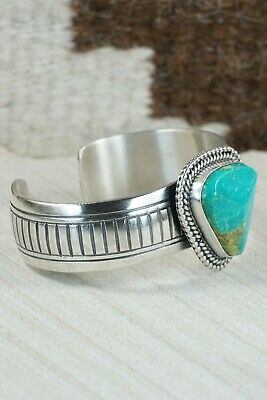 Navajo Turquoise and Sterling Silver Bracelet - Raymond Delgarito