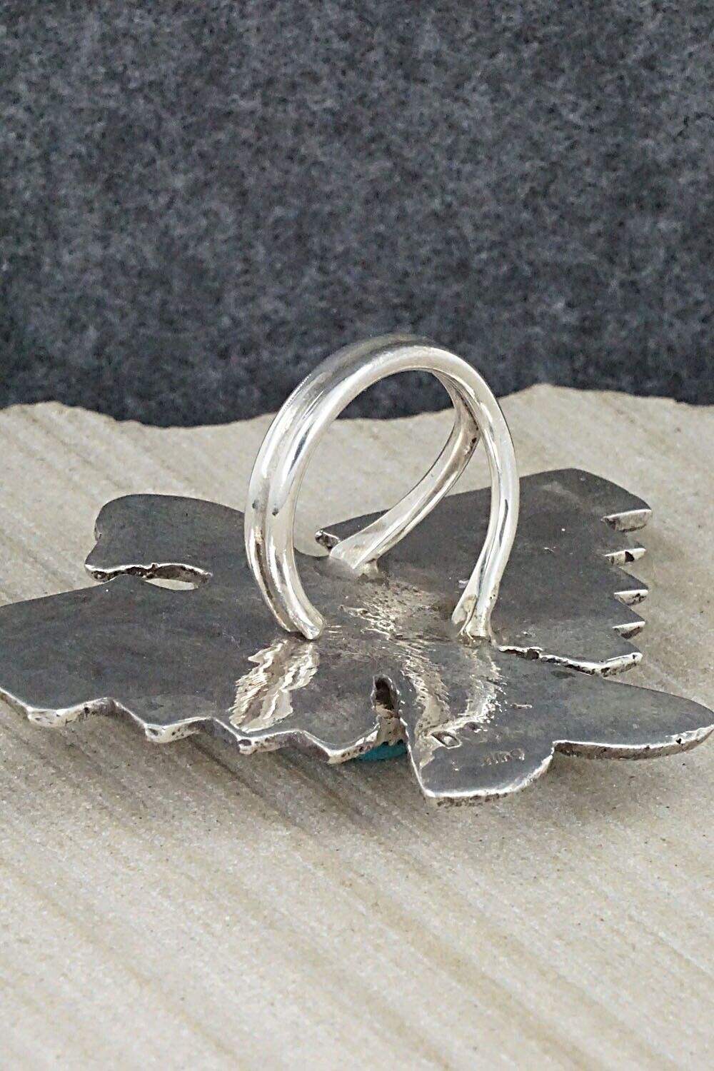 Turquoise & Sterling Silver Ring - Delbert Arviso - Size 8.25