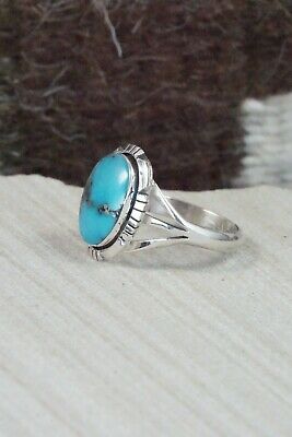 Turquoise & Sterling Silver Ring - Amos Begay - Size 9.25