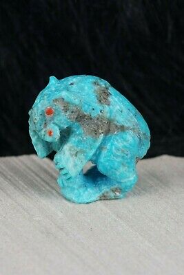 Bear Zuni Fetish Carving - Derrick Kaamasee - High Lonesome Trading