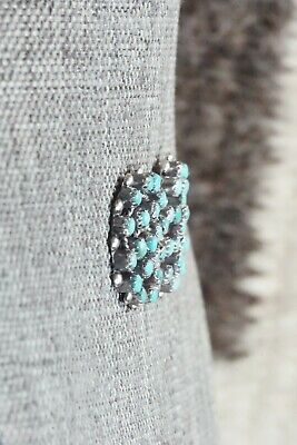 Turquoise & Sterling Silver Earrings - Lorencita Walela