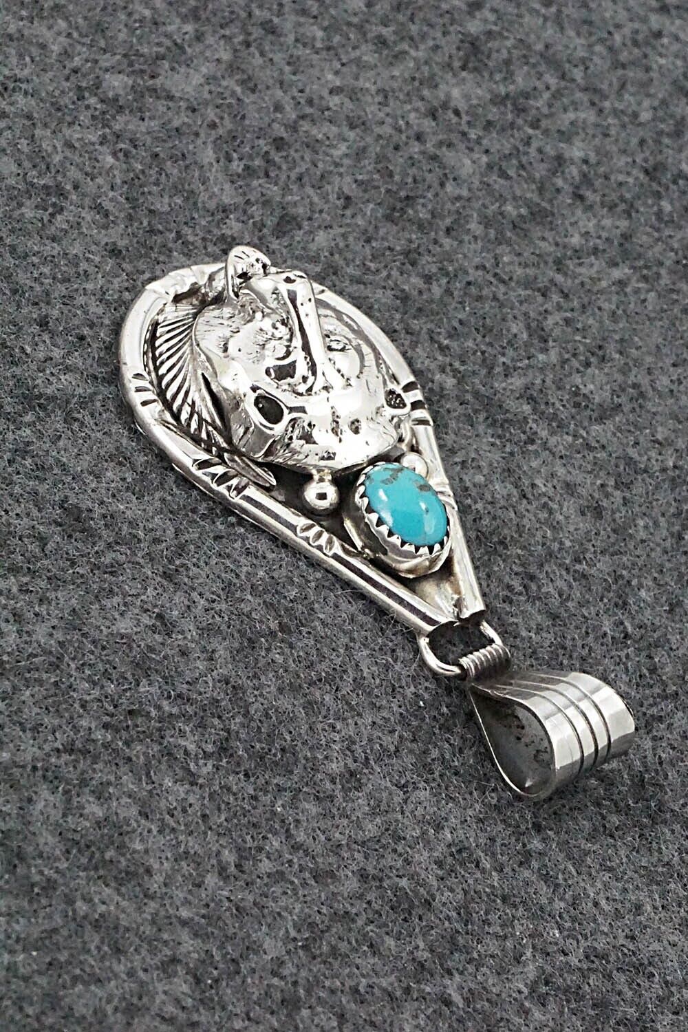 Turquoise & Sterling Silver Pendant - Jeannette Saunders