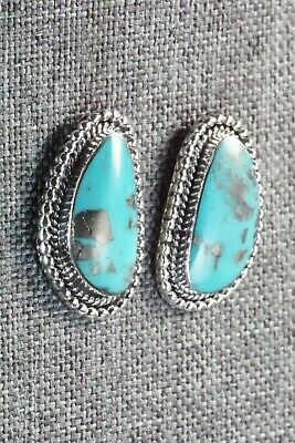 Turquoise & Sterling Silver Earrings - Verley Betone - High Lonesome Trading