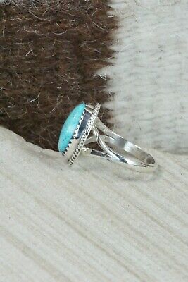 Turquoise & Sterling Silver Ring - Jamie Saunders - Size 6