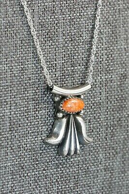 Navajo Spiny Oyster & Sterling Silver Necklace - Sharon McCarthy