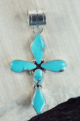Turquoise and Sterling Silver Pendant - Jimson Belin