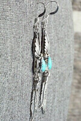 Turquoise & Sterling Silver Earrings - Etta Larry