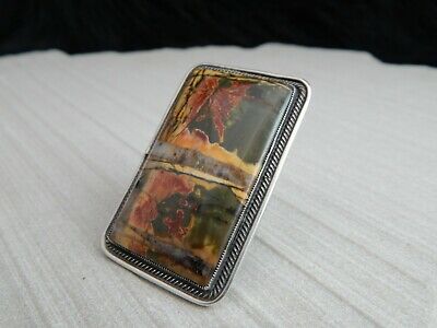 Calvin Martinez Ring - Navajo - Size 8.5 - Sterling Silver - High Lonesome Trading