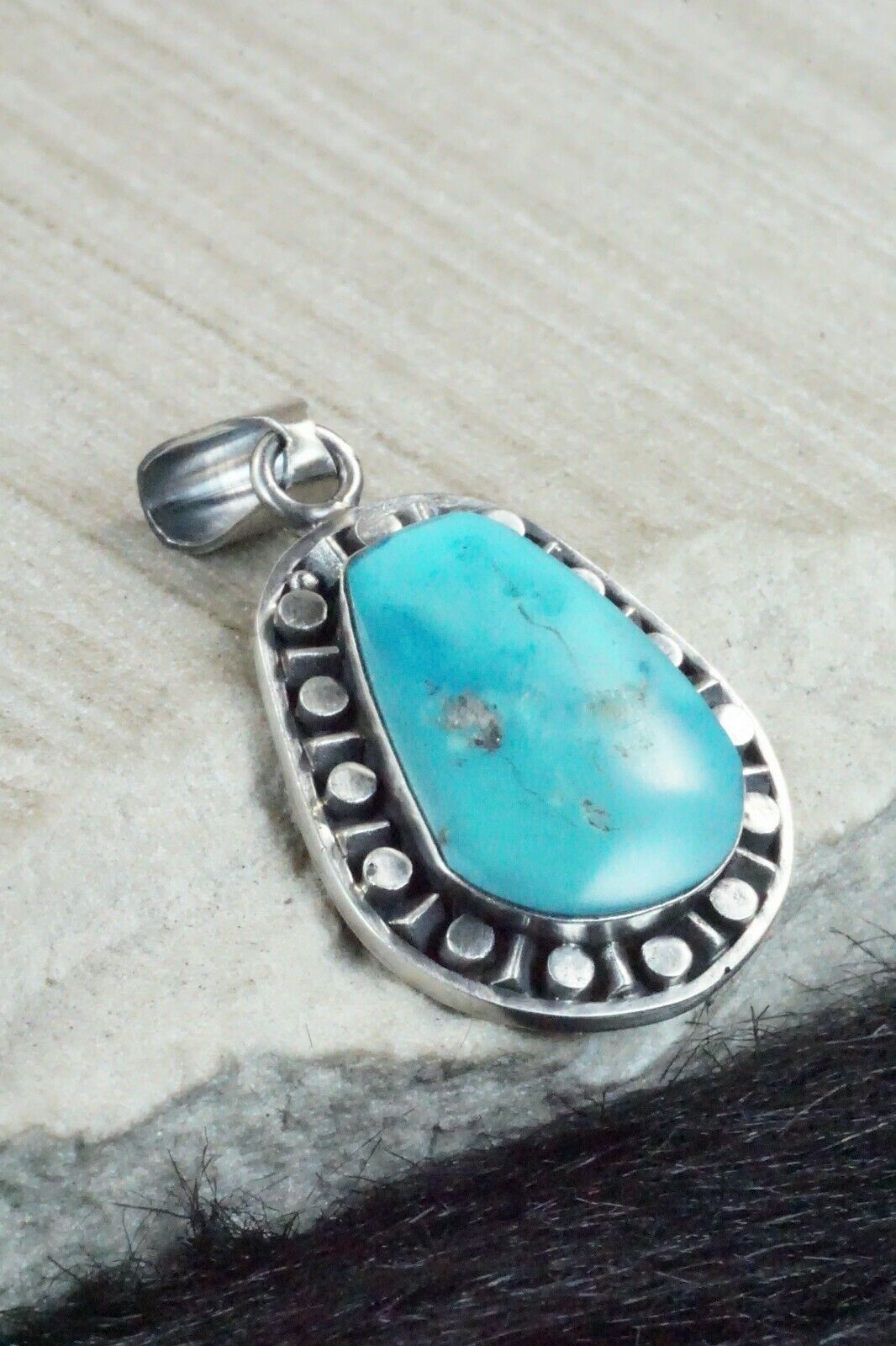 Turquoise and Sterling Silver Pendant - Sharon McCarthy