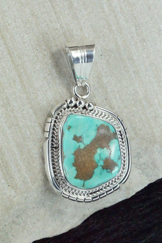 Turquoise & Sterling Silver Pendant - Samuel Yellowhair