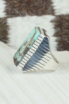 Turquoise and Sterling Silver Ring - Ray Jack - Size 10.5
