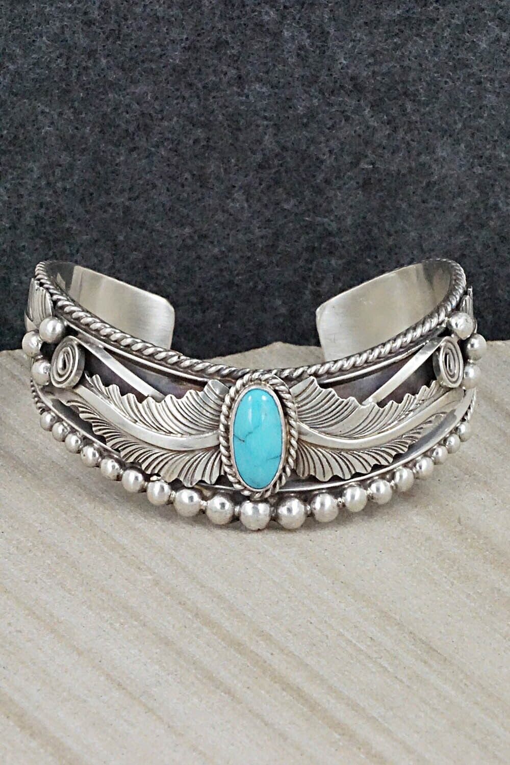 Turquoise & Sterling Silver Bracelet - Tom Lewis