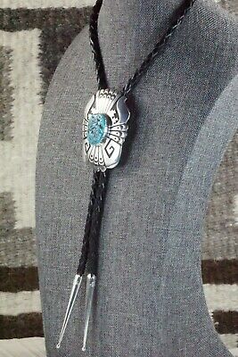 Turquoise & Sterling Silver Bolo Tie - Richard Singer