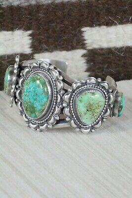 Navajo Turquoise & Sterling Silver Bracelet - Tom Lewis