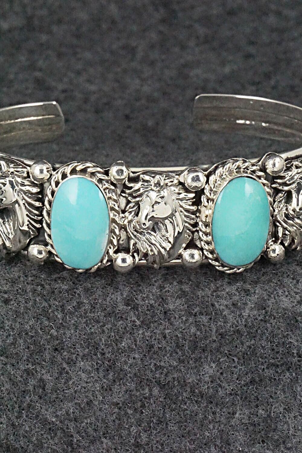 Turquoise & Sterling Silver Bracelet - Bobby Platero