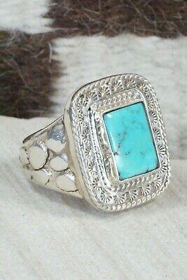 Turquoise & Sterling Silver Ring - Donovan Wilson - Size 9 - High Lonesome Trading