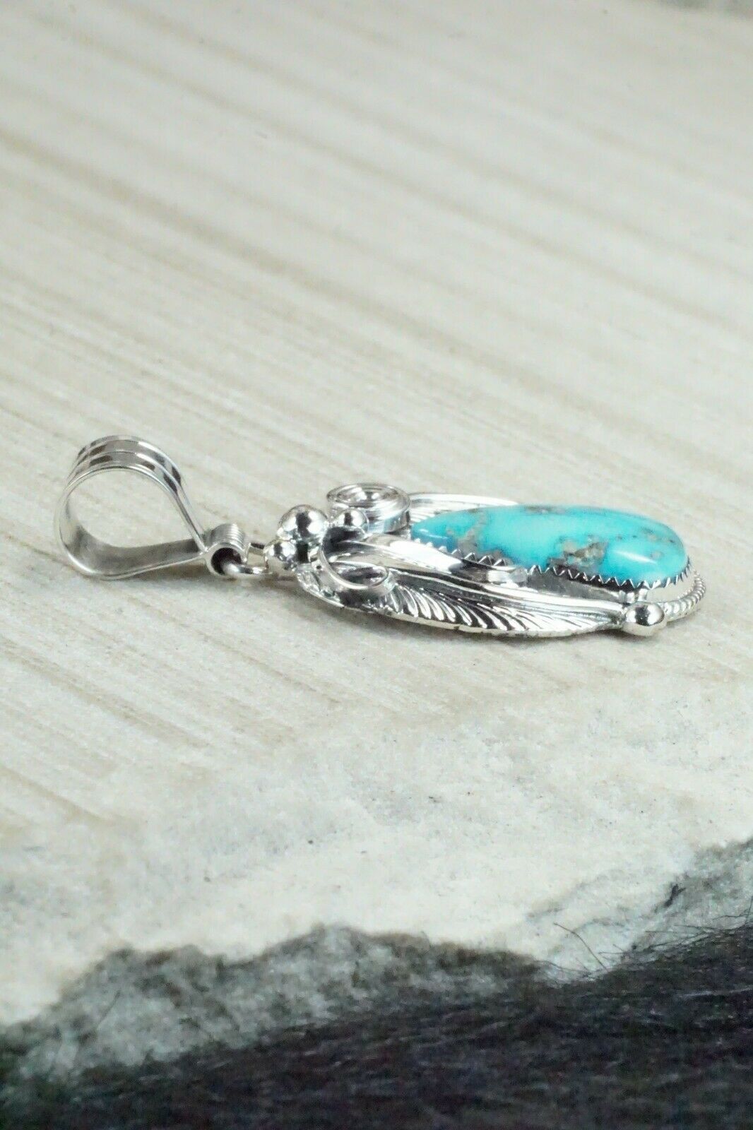 Turquoise & Sterling Silver Pendant - Davey Morgan