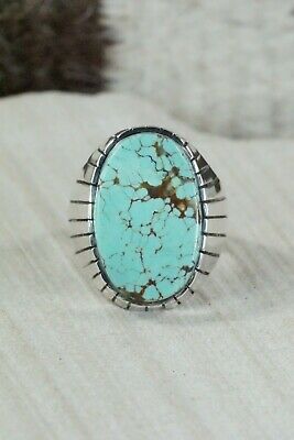 Navajo Turquoise and Sterling Silver Ring - Ray Jack - Size 12.5