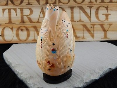 Corn Maiden Zuni Fetish Carving - Stuart Quandelacy - High Lonesome Trading