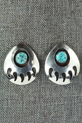 Turquoise & Sterling Silver Earrings - Virginia Long - High Lonesome Trading