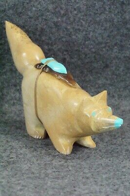Wolf Zuni Fetish Carving - Enrike Leekya