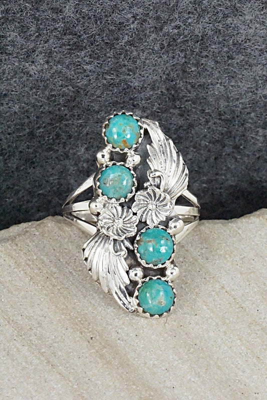 Turquoise & Sterling Silver Ring - Harris Largo - 6.25