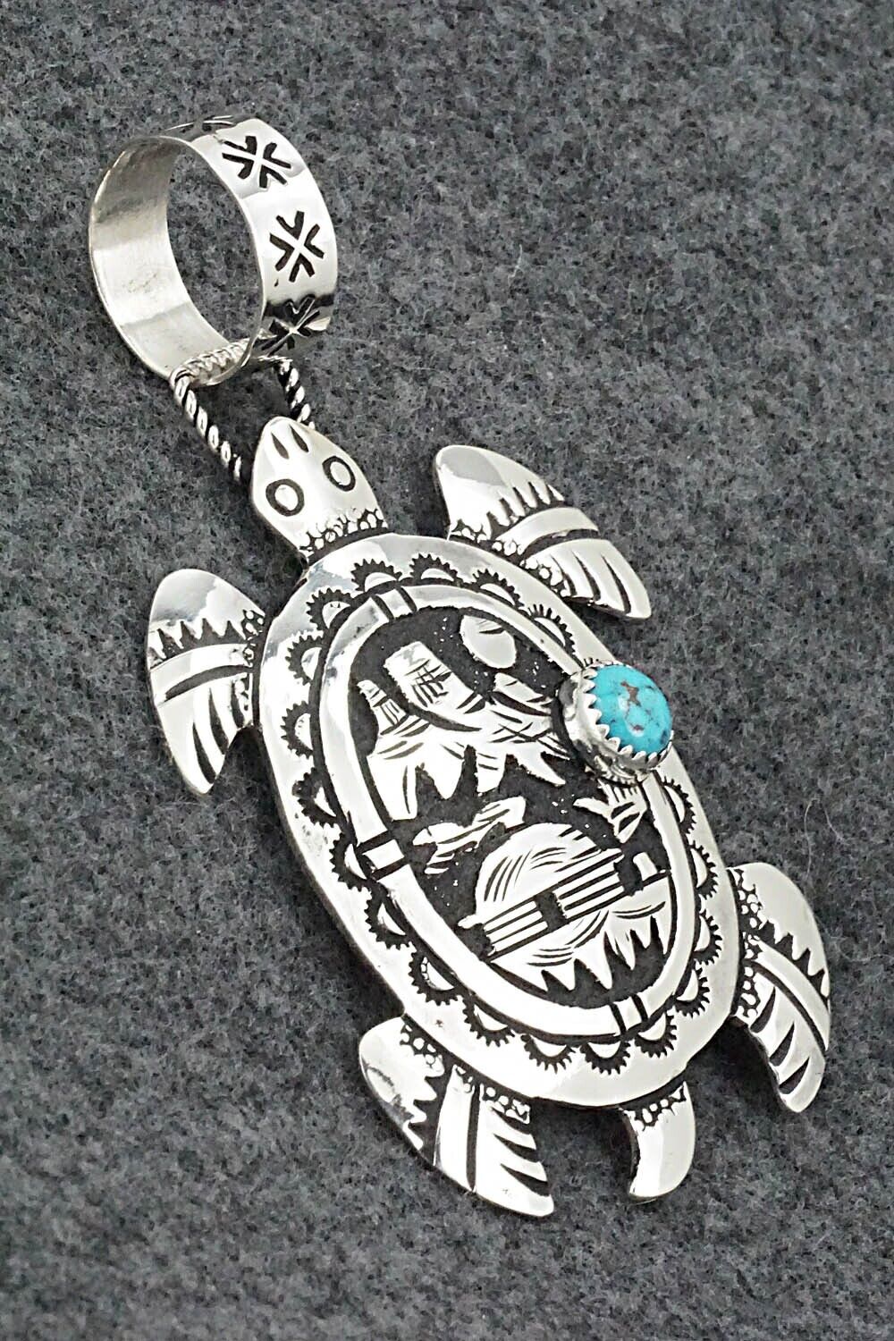 Turquoise & Sterling Silver Pendant - Richard Singer