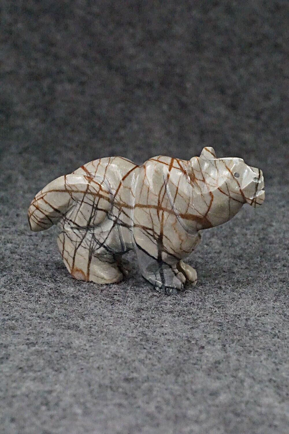 Mountain Lion Navajo Fetish Carving - Albert Livingston