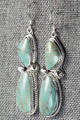 Turquoise & Sterling Silver Earrings - Lee Shorty - High Lonesome Trading