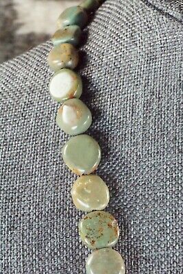 Turquoise, Coral & Sterling Silver Necklace - Navajo
