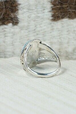 Navajo Turquoise and Sterling Silver Ring - Bobby Platero - 11.5