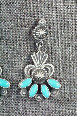 Turquoise & Sterling Silver Earrings - Michael Calladitto - High Lonesome Trading