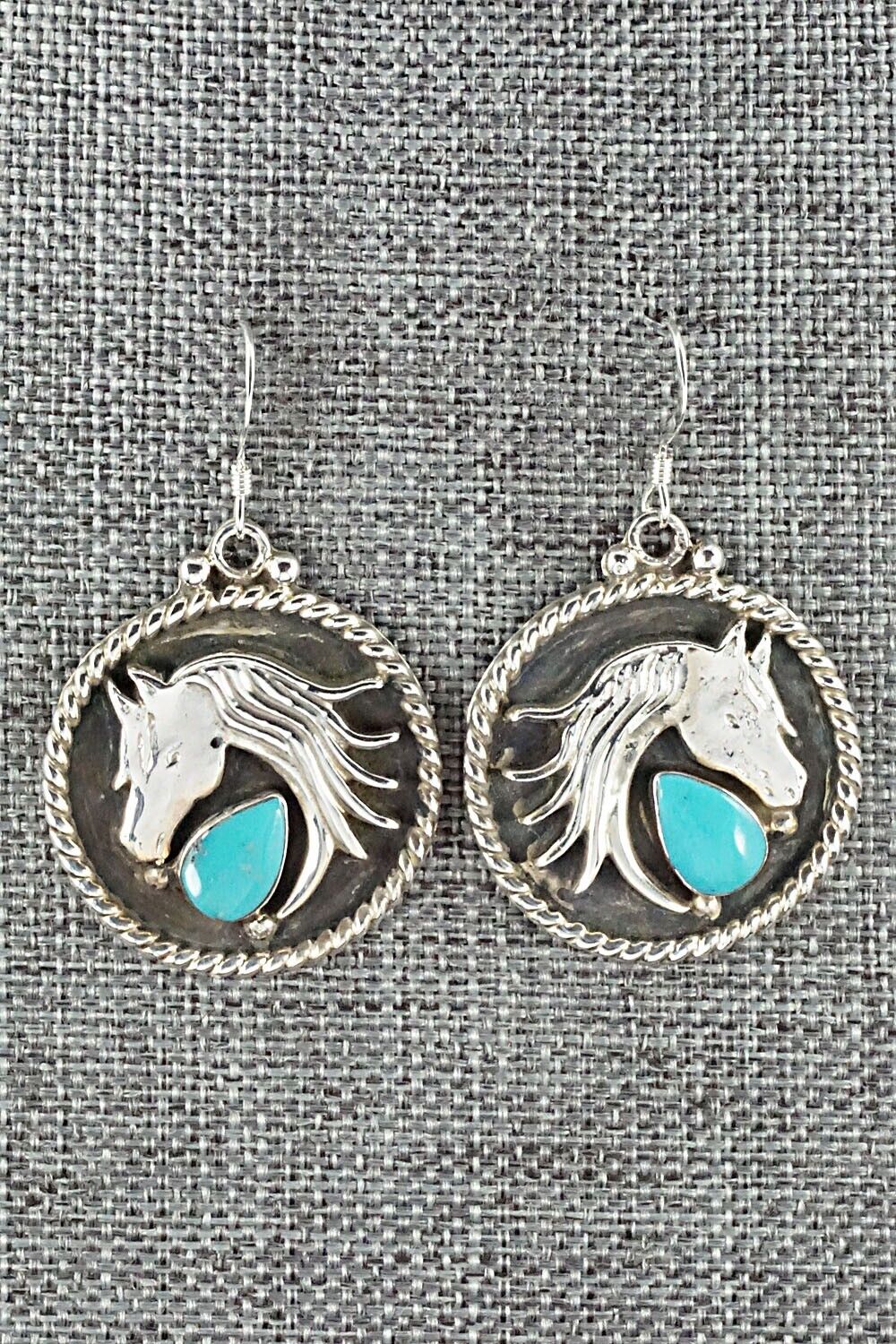 Turquoise & Sterling Silver Earrings - Genevieve Francisco