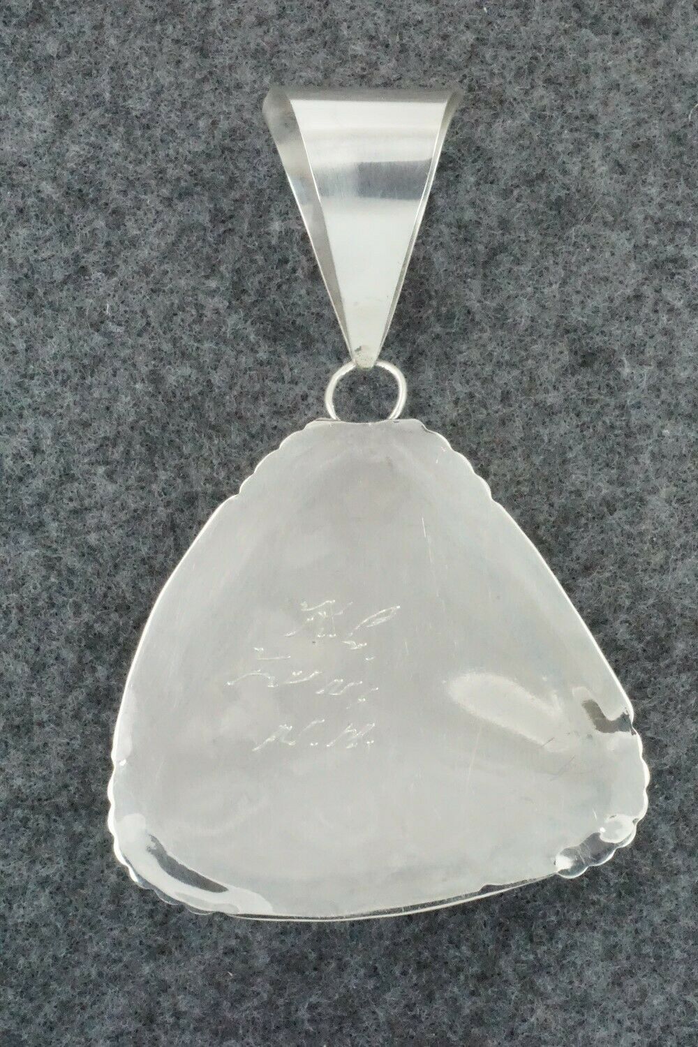 Turquoise and Sterling Silver Pendant - Kenny Calavaza