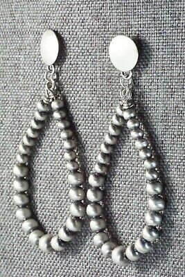 Sterling Silver Navajo Pearl Earrings - Jan Mariano