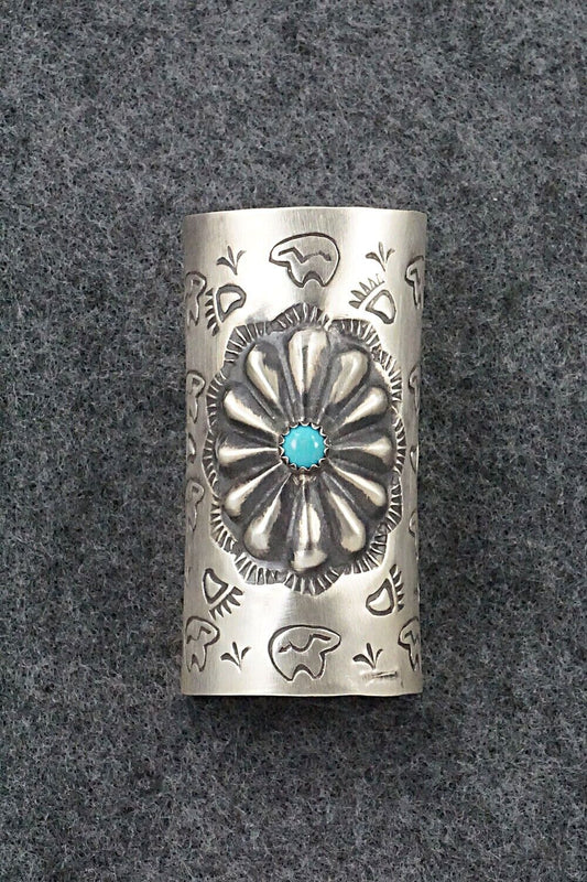 Turquoise & Sterling Silver Hair Pin - Arlene Soce