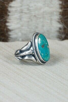 Navajo Turquoise & Sterling Silver Ring - Thomas Yazzie - Size 5.75