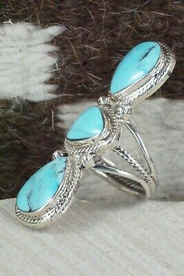 Turquoise and Sterling Silver Ring - Bucky Belin - Size 6
