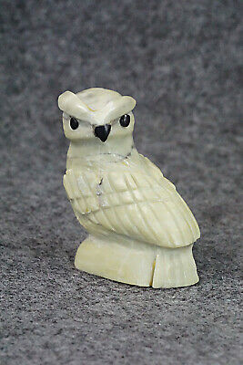 Owl Zuni Fetish Carving - Edison Bobelu