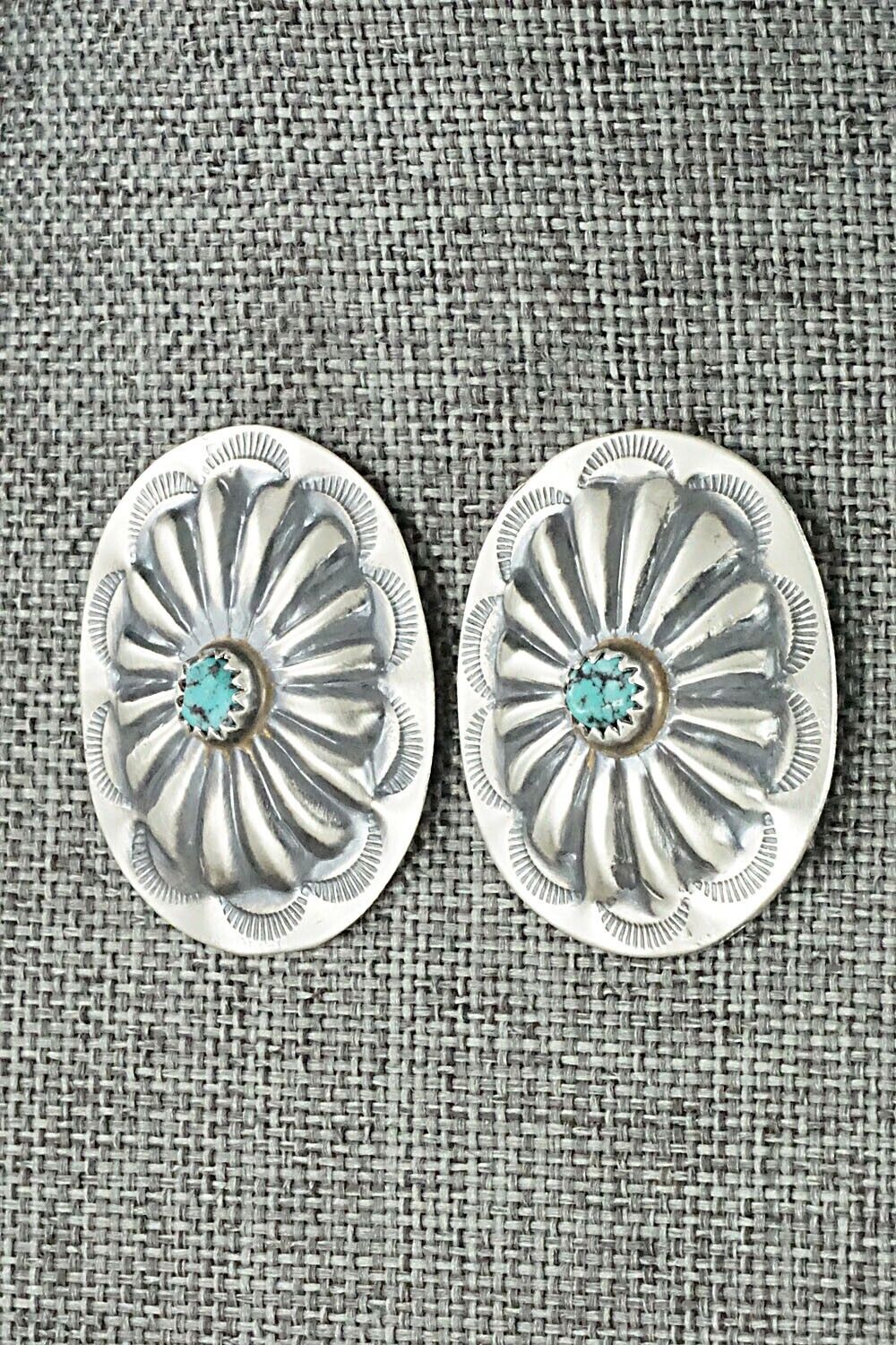 Turquoise & Sterling Silver Earrings - Joan Begay