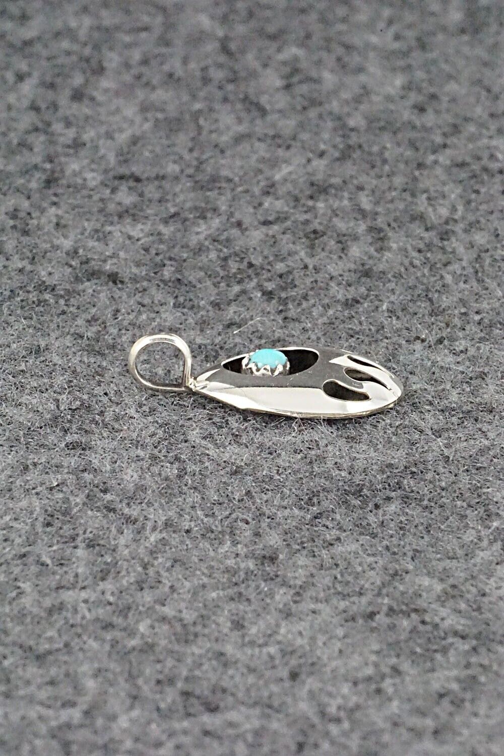 Turquoise and Sterling Silver Pendant - Leta Parker