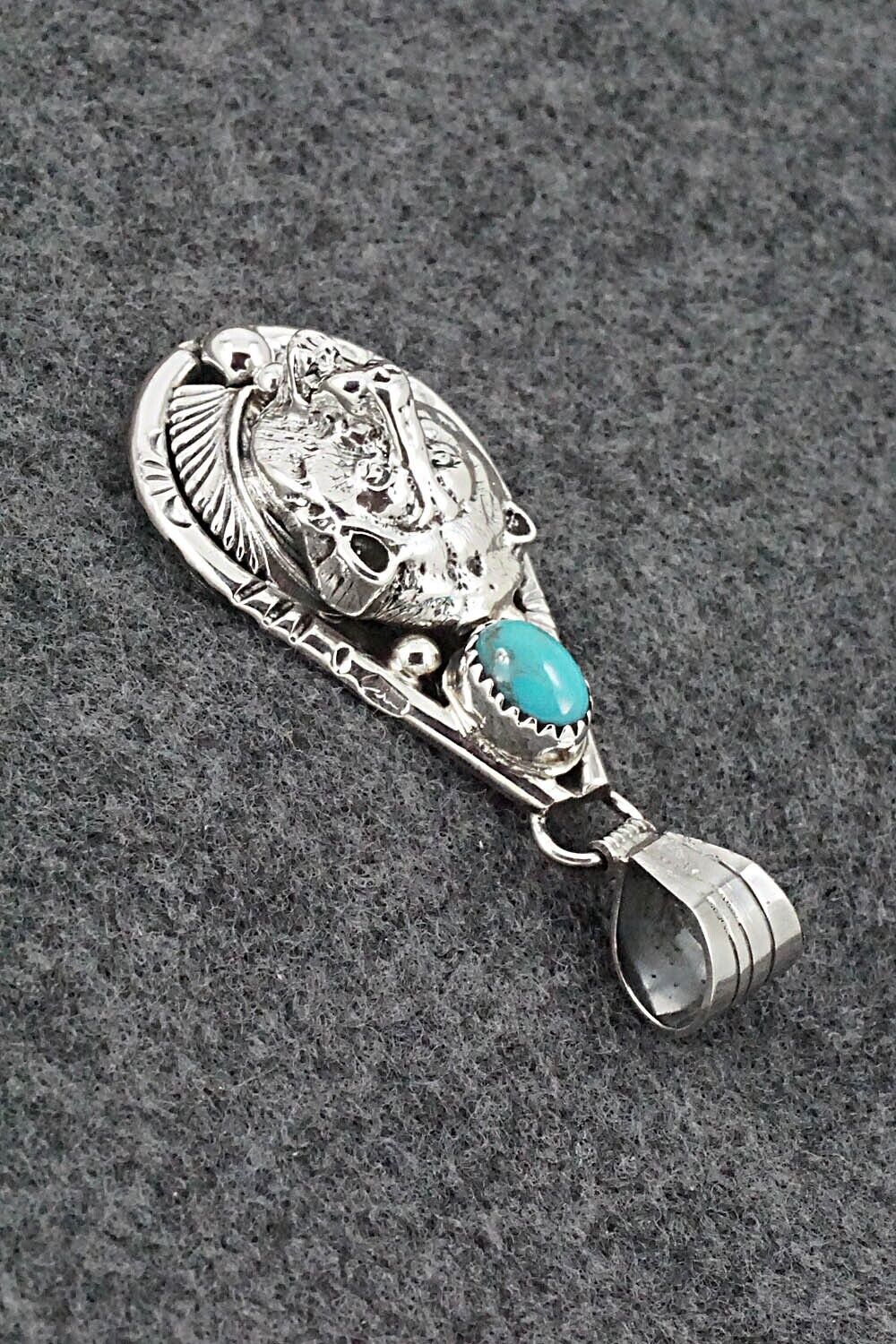 Turquoise & Sterling Silver Pendant - Jeannette Saunders