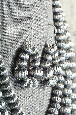 Sterling Silver Navajo Pearl Necklace & Earrings - Tonisha Haley - High Lonesome Trading