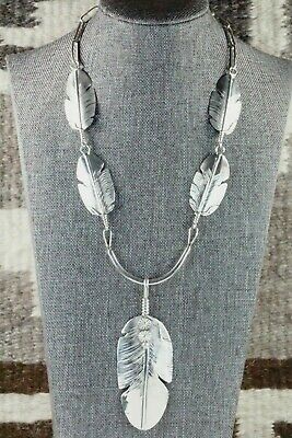 Sterling Silver Feather & Chain Necklace - Ben Begay