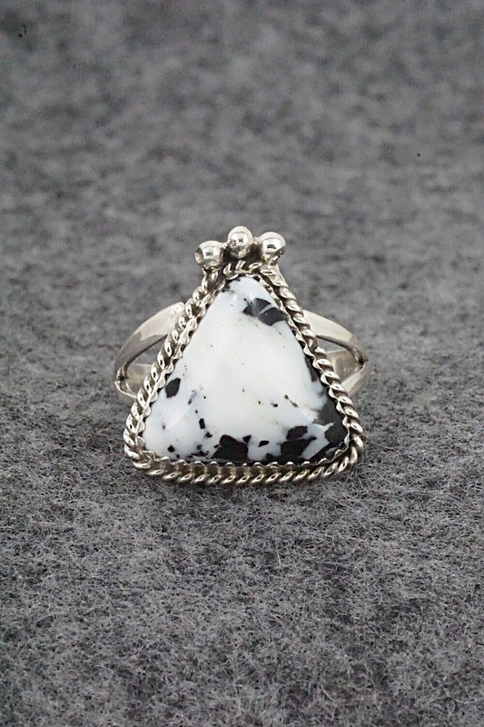 White Buffalo & Sterling Silver Ring - Judy Largo - Size 7.5