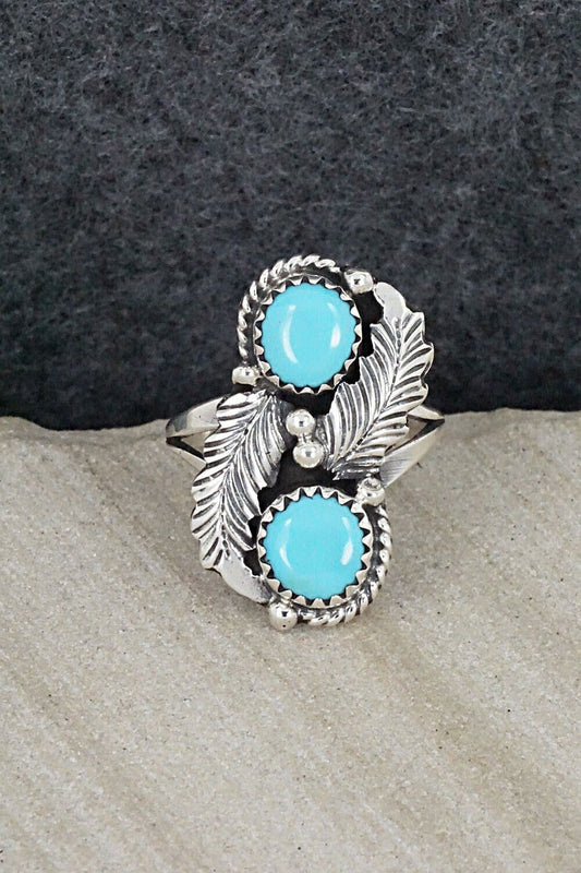 Turquoise & Sterling Silver Ring - William Begay - Size 6