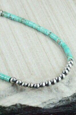 Turquoise & Sterling Silver Necklace - Navajo - High Lonesome Trading