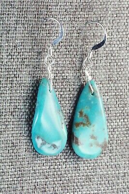 Turquoise & Sterling Silver Earrings - Navajo