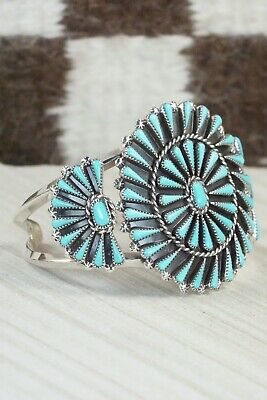 Turquoise & Sterling Silver Bracelet and Ring - Size 9 - Carlos Tsipa